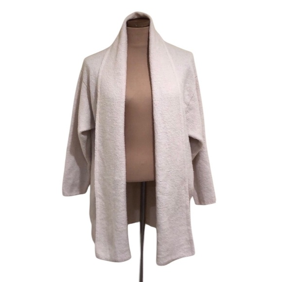 Vince Cardigan Sweater Size Small Cream Ecru Textured Wool - Picture 1 of 11
